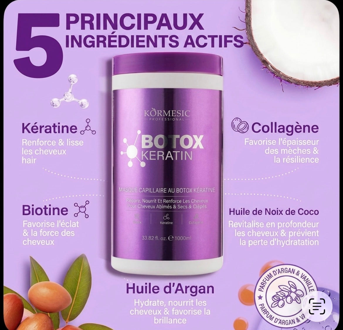 Masque à la kératine